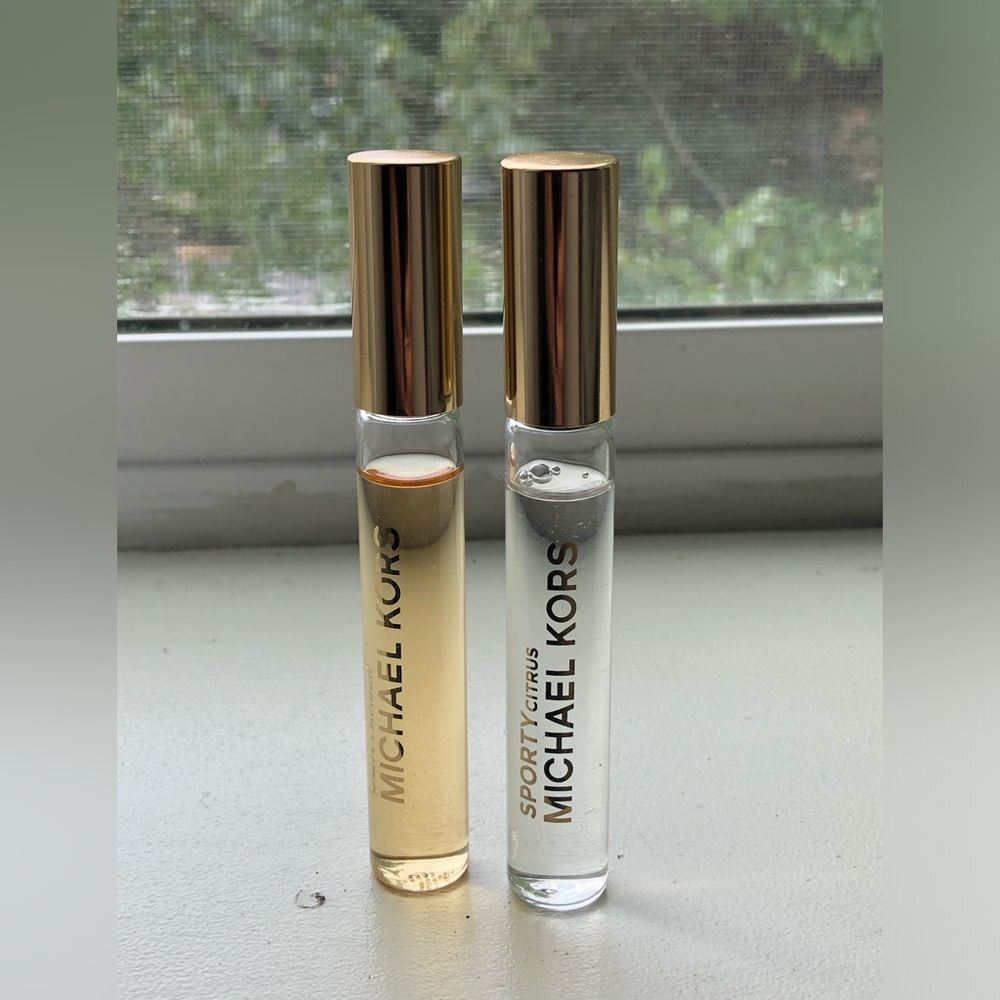 Michael Kors Gold-Cap Rollerball Duo with Clear and Amber Liquids